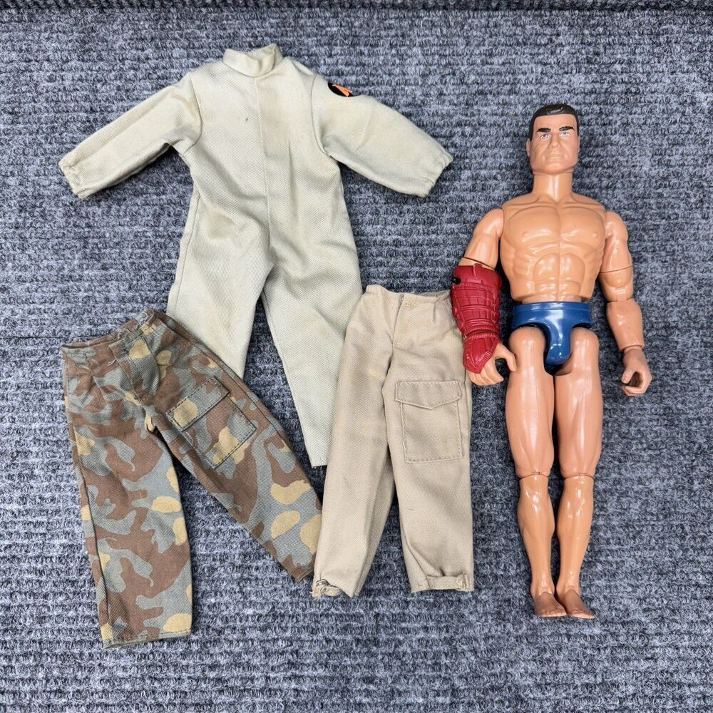 1994 Hasbro Action Man Power Arm Ninja 12" Figure Spinning Wrist + Clothing VTG